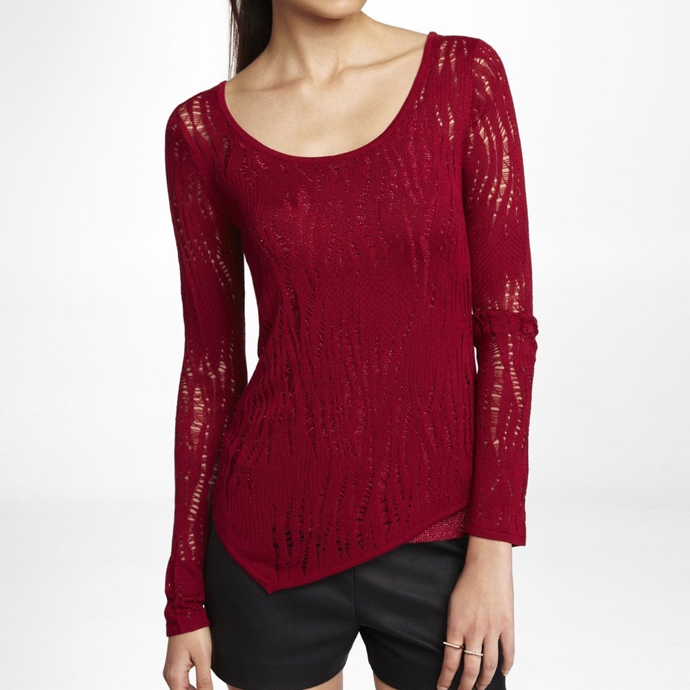 Express lightweight lace sweater